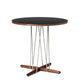 arl Hansen E020 Embrace Dining Table in Walnut Oil, black steel — packshot