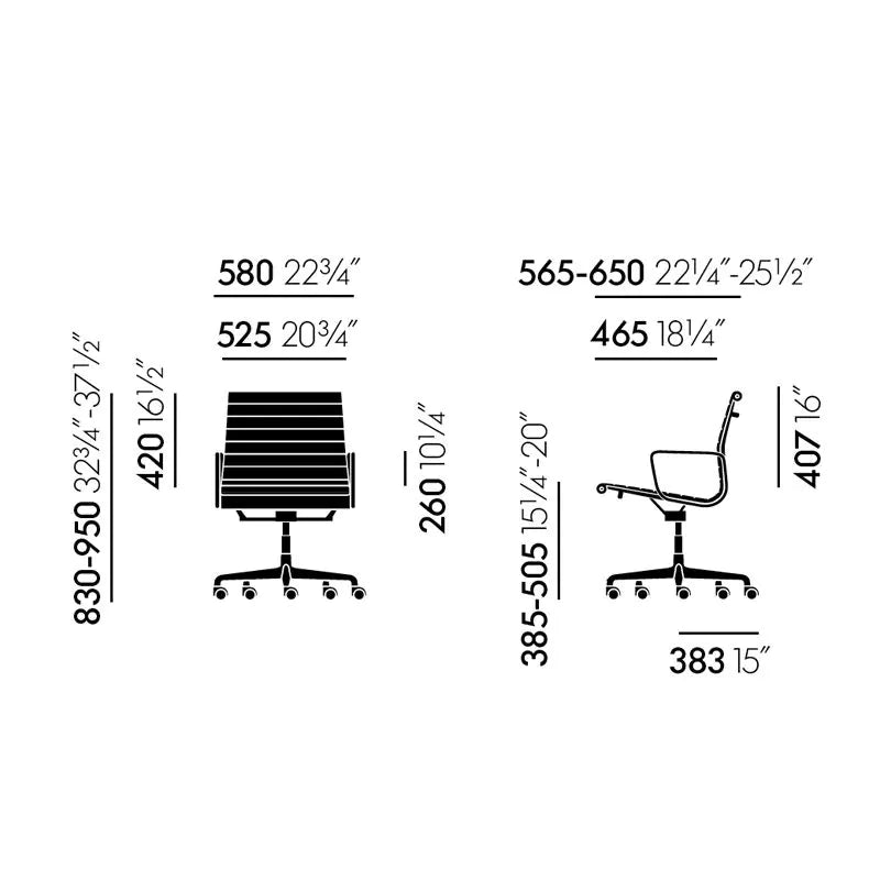 Vitra Eames EA 117 Aluminium Group Office Chair Innes