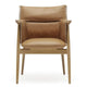 Carl Hansen E005 Embrace Dining Armchair in Oak Oil, Leather — packshot, detail