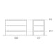 Fantin Frame High Kitchen Storage Table 128cm dimensions