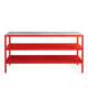 Fantin Frame High Kitchen Storage Table 188cm in Flame Red