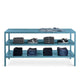Fantin Frame High Kitchen Storage Table 188cm in Pastel Blue styled view