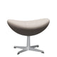 Fritz Hansen 3127 Egg Footstool in Canvas Beige with matt brushed base — packshot
