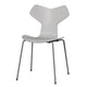  Fritz Hansen 3130 Grand Prix Chair Nine Grey Coloured Ash Seat Silver Grey Base — packshot