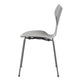  Fritz Hansen 3130 Grand Prix Chair Nine Grey Coloured Ash Seat Silver Grey Base — packshot, detail