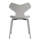  Fritz Hansen 3130 Grand Prix Chair Nine Grey Coloured Ash Seat Silver Grey Base — packshot, detail