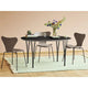 Fritz Hansen Superellipse Dining Table B611 in Fenix Laminate Black with Black Legs — lifestyle