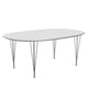 Fritz Hansen Superellipse Dining Table B613 in Fenix Laminate Top with Chrome Legs — packshot