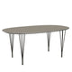 Fritz Hansen Superellipse Dining Table B616 in Fenix Laminate Brown with Black Legs — packshot
