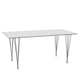Fritz Hansen Rectangular Dining Table B638 in White Fenix Laminate — packshot