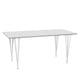 Fritz Hansen Rectangular Dining Table B638 in White Fenix Laminate — packshot, detail