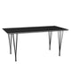 Fritz Hansen Rectangular Dining Table B638 in Black Fenix Laminate — packshot, detail