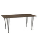 Fritz Hansen Rectangular Dining Table B638 in Clear Walnut Veneer — packshot, detail