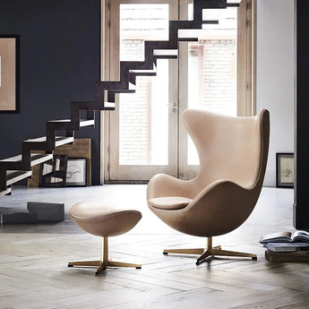 Fritz Hansen 3316 Egg Chair Anniversary Edition Pure Leather 23K Gold Base