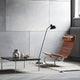 Fritz Hansen PK20 Easy Chair in Rustic Leather — lifestyle, with PK61