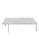 Fritz Hansen PK61A Square Coffee Table 120cm in Grey-White Fauske Marble — packshot, front view
