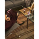 Fritz Hansen PK65 Square Coffee Table in Glass — lifestyle, detail with PK22 Lounge Chair