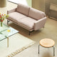 Fritz Hansen PK65 Square Coffee Table in Glass — lifestyle, with sofa and PK33 Stool