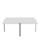 Fritz Hansen PK65 Square Coffee Table in White Rolled Marble — packshot