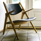 Carl Hansen CH28P Lounge Chair in Oak Oil, Black Leather — lifestyle