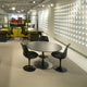 Knoll Saarinen Tulip Dining Chair in Black — lifestyle, office setting