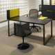 Knoll Saarinen Tulip Dining Chair in Black — lifestyle, office setting