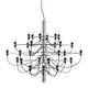 Flos 2097/30 Chandelier by Gino Sarfatti – chrome with frosted bulbs
