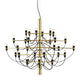Flos 2097/30 Chandelier by Gino Sarfatti – brass with frosted bulbs