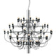 Flos 2097/50 Chandelier by Gino Sarfatti – chrome with clear bulbs
