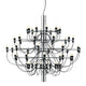 Flos 2097/50 Chandelier by Gino Sarfatti – chrome with frosted bulbs