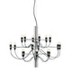 Flos 2097/18 Chandelier by Gino Sarfatti – chrome with frosted bulbs