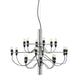 Flos 2097/18 Chandelier by Gino Sarfatti – chrome with clear bulbs