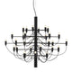 Flos 2097/30 Chandelier by Gino Sarfatti – matt black with frosted bulbs