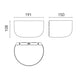 Flos Bellhop Wall Up Light — dimensions