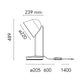 Flos Céramique Down Table Light Dimensions