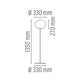Flos Glo-Ball F1 Floor Dimensions