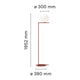Flos IC F2 Floor Lamp — dimensions