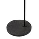 Flos IC F Outdoor Floor Lamp in Black with Black Lava Stone — packshot, base detail