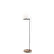 Flos IC F1 Outdoor Floor Lamp in Deep Brown with Travertino Imperiale Stone — packshot