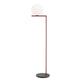 Flos IC F2 Outdoor Floor Lamp in Red Burgundy with Black Lava Stone — packshot