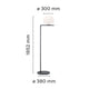Flos IC F2 Outdoor Floor Lamp — dimensions