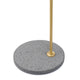 Flos IC F Outdoor Floor Lamp in Brass with Grey Lava Stone — packshot, base detail
