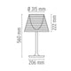 Flos KTribe T1 Table Light — dimensions