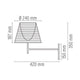 Flos KTribe W Wall Light — dimensions