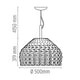 Flos Tatou S2 Pendant Light — dimensions