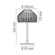 Flos Tatou T1 Table Lamp — dimensions