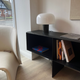 Flos Bellhop Glass T Table Light in Cioko — display, showroom