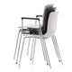 Vitra HAL RE Tube Chair with Armrests in Deep Black and Cotton White — stacked