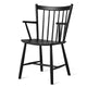 HAY J42 Dining Armchair in Black WB Lacquered Beech — packshot