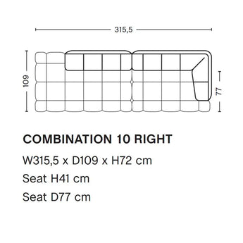 Hay Quilton Sofa Combination 10 Right Fabric Group 3 Rewool 218